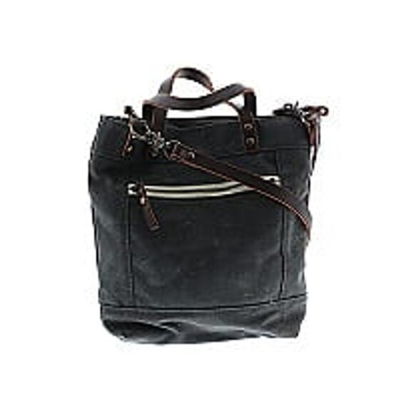 Thread & Canvas Co. Black Waxed Canvas crossbody leather handles - Picture 3 of 6